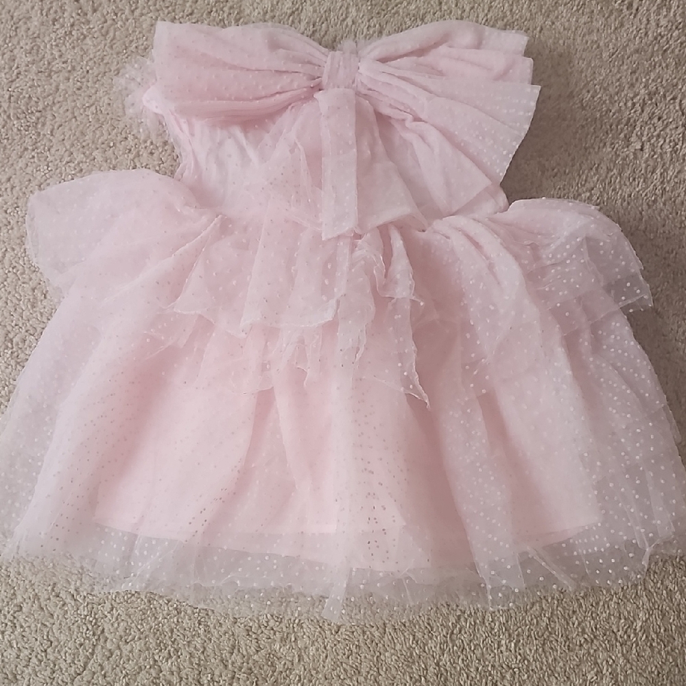 Pink Ruffle Tulle Party Dress - Picture 2 of 4